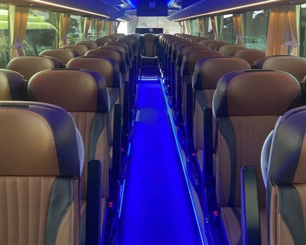 33 seat bus interior picture. 33 seat bus rental dubai. 35 seater luxury bus rent in dubai and sharjah