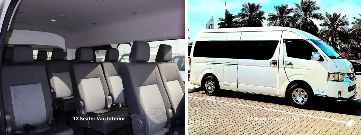 13 Seater Van Pictures ( Hiace van interior and exterior)